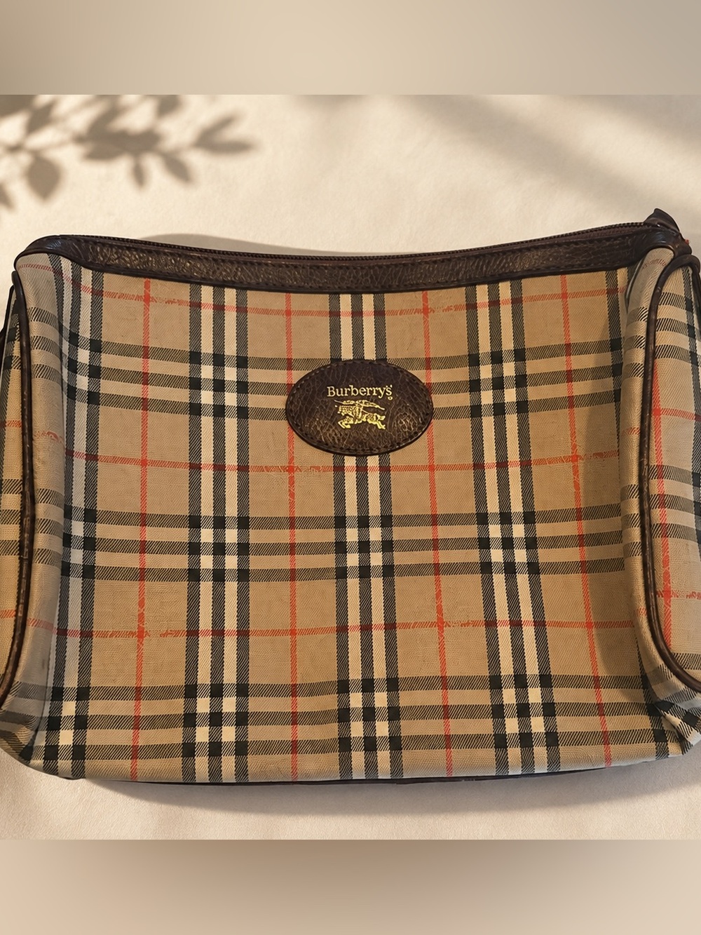 Vintage Burberry Classic Check Toiletry Pouch